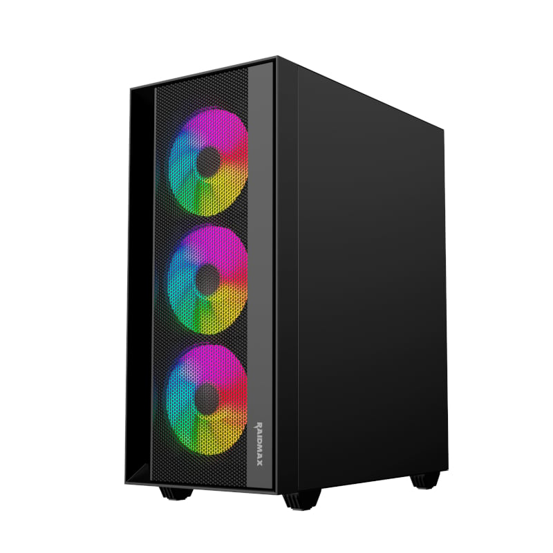 Raidmax V1000TBS ATX | Micro-ATX | Mini-ITX ARGB Mid-Tower Gaming Chassis – Black