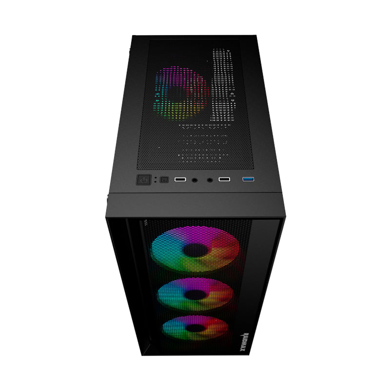 Raidmax V1000TBS ATX | Micro-ATX | Mini-ITX ARGB Mid-Tower Gaming Chassis – Black