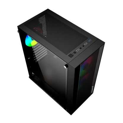 Raidmax V1000TBS ATX | Micro-ATX | Mini-ITX ARGB Mid-Tower Gaming Chassis – Black