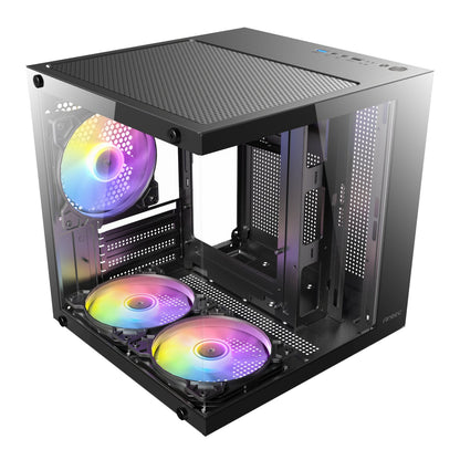 Antec VCX10M RGB Micro-ATX | ITX ARGB Mini -Tower Gaming Chassis – Black
