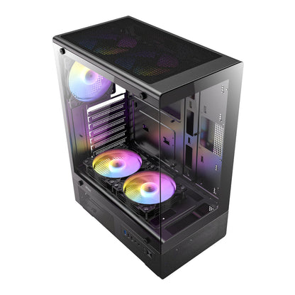 Antec VCX200 RGB Elite ATX Mid-Tower Gaming Chassis – Black
