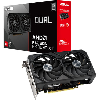 ASUS Radeon RX 9060 XT 8GB DUAL GDDR6 128-Bit PCIe 5.0 Desktop Graphics Card