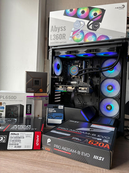 Ryzen 5 7600 AM5 RX 9060 XT 16GB Gaming PC | Liquid Cooled | AM5
