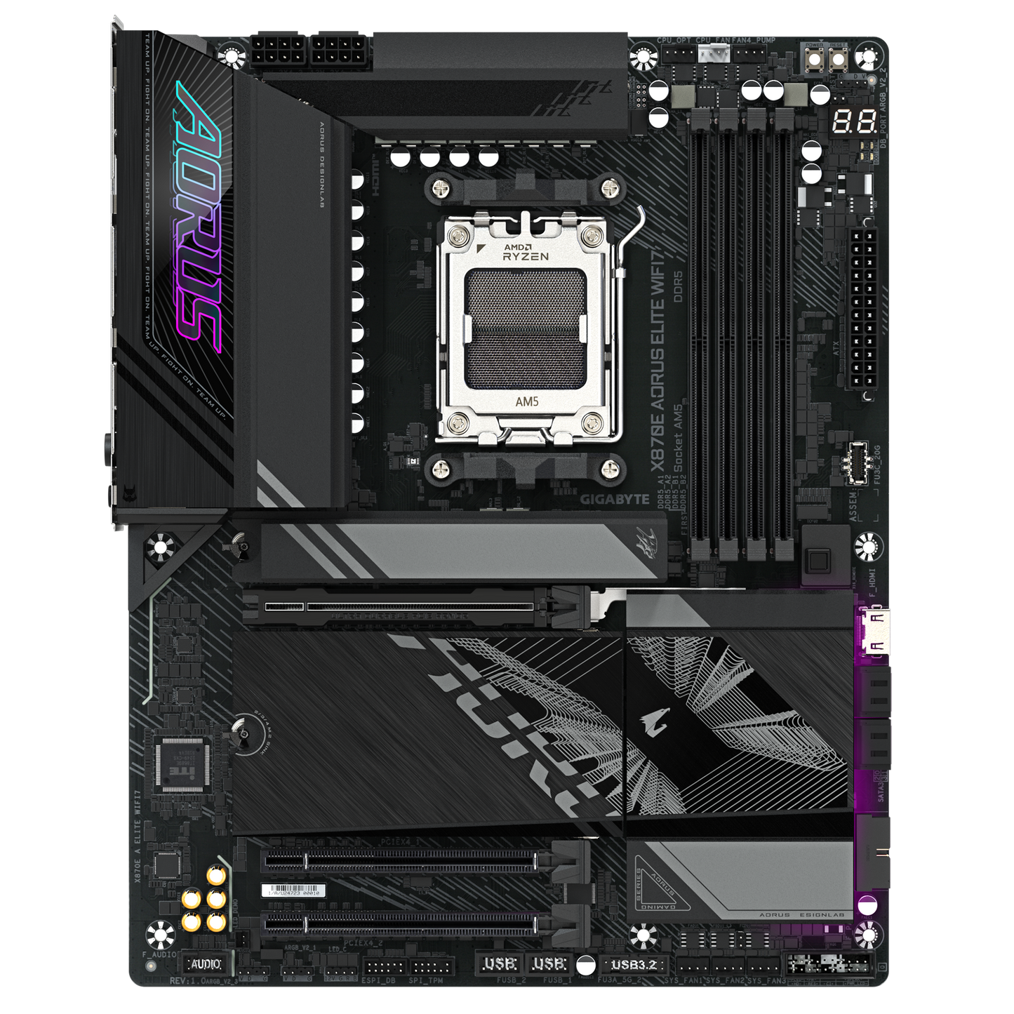 Gigabyte X870E AORUS ELITE WIFI7 AMD X870E Ryzen Socket AM5 ATX Desktop Motherboard