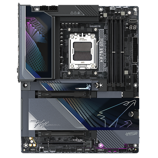 Gigabyte X870E AORUS MASTER X3D WIFI7 AMD X870E Ryzen Socket AM5 ATX Desktop Motherboard
