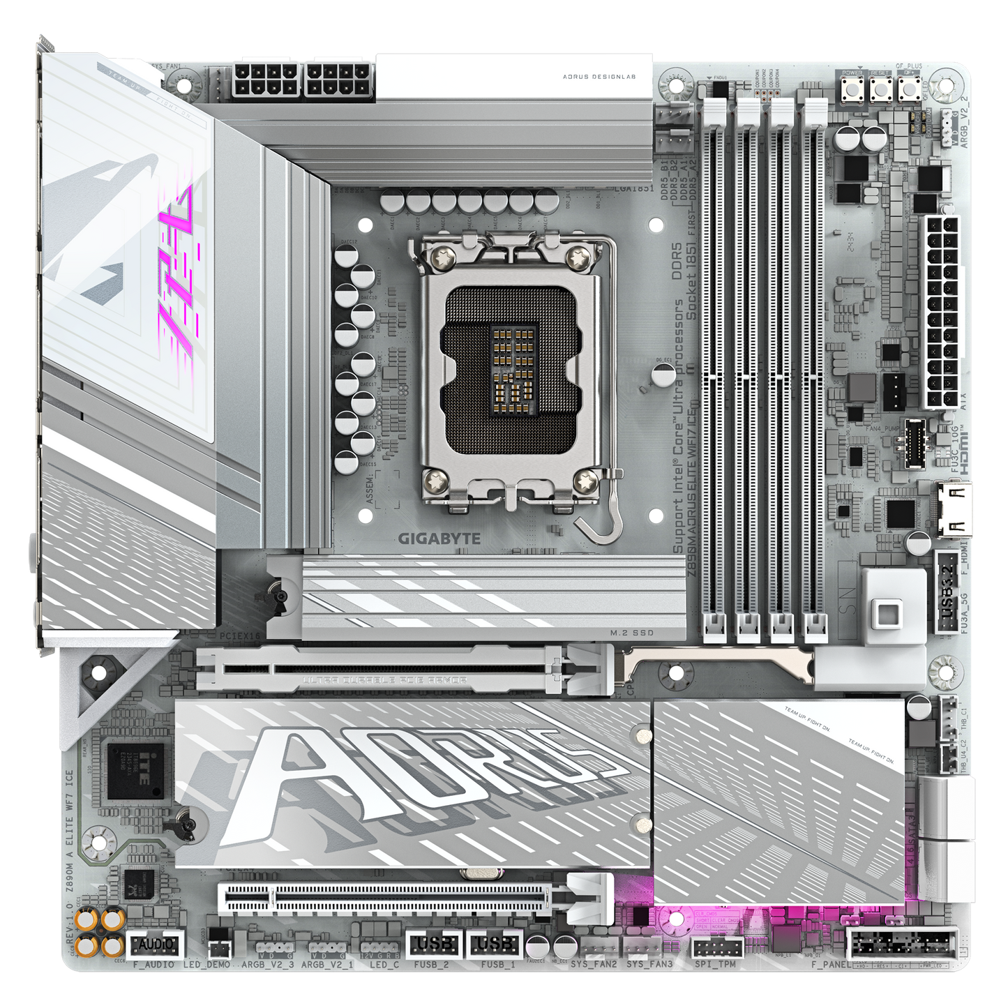 Gigabyte Z890M AORUS ELITE WIFI7 ICE Intel Z890 LGA 1851 Arrow Lake Micro-ATX Desktop Motherboard