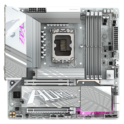 Gigabyte Z890M AORUS ELITE WIFI7 ICE Intel Z890 LGA 1851 Arrow Lake Micro-ATX Desktop Motherboard