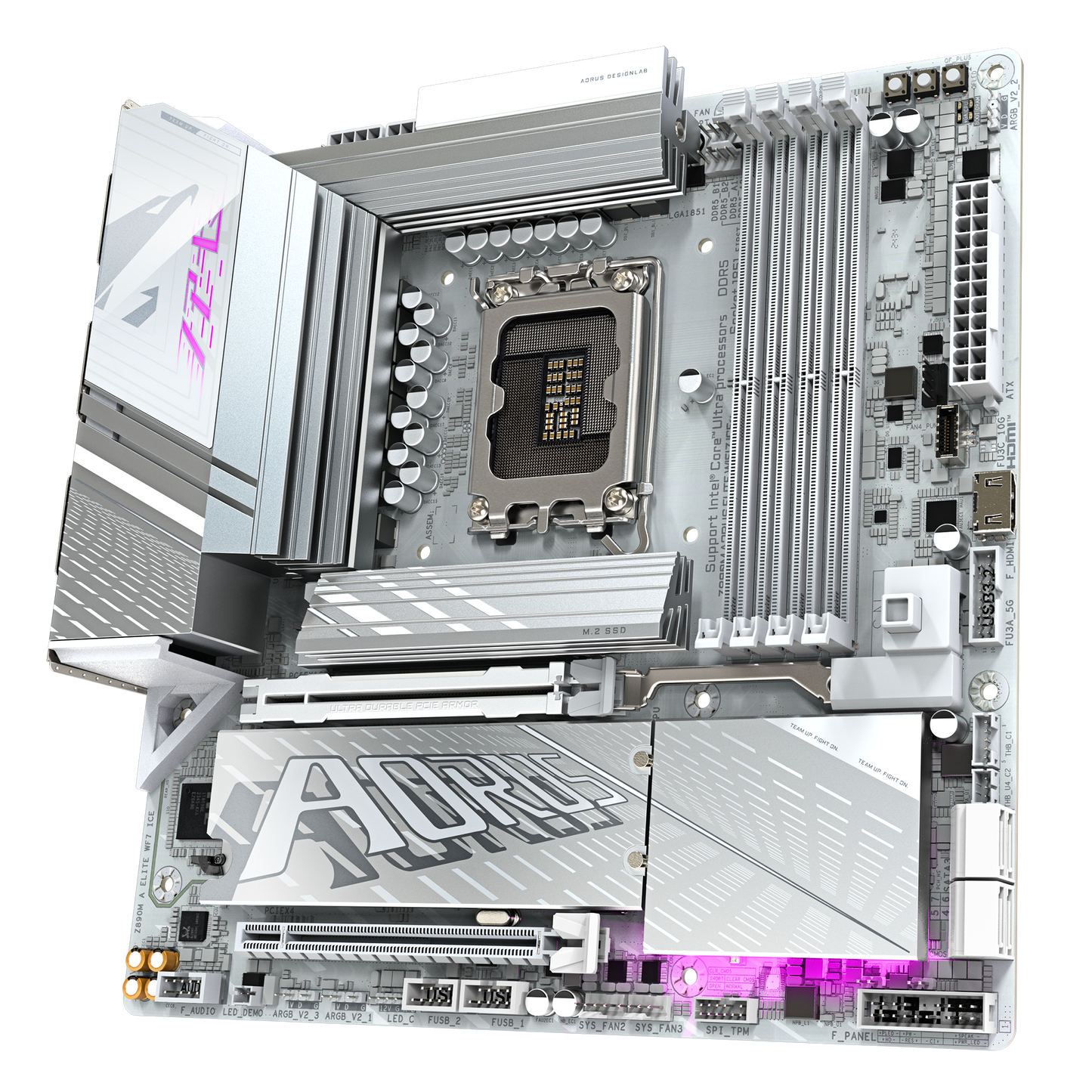 Gigabyte Z890M AORUS ELITE WIFI7 ICE Intel Z890 LGA 1851 Arrow Lake Micro-ATX Desktop Motherboard