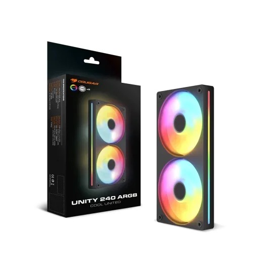 Cougar Unity 240 FB ARGB 240mm Fan Set (120mm x2) - Black