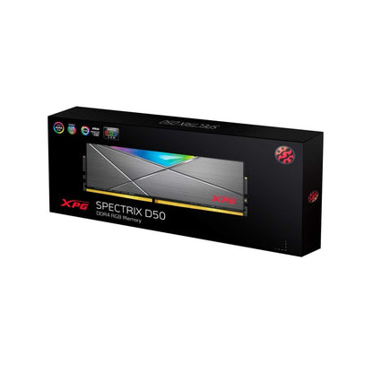 Adata XPG Spectrix D50 RGB 8GB (1x8GB) DDR4-3200Mhz CL16 1.35V Tungsten Grey Desktop Memory