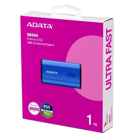 Adata 1TB 2.5" USB 3.2 Gen2 x2 Type-C Blue External Solid State Drive