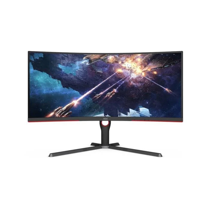AOC CU34G3S 34" Ultra Wide QHD (3440x1440) 165Hz VA 4ms Freesync Premium 1000R Curved Gaming Desktop Monitor