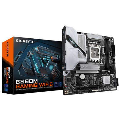 Gigabyte B860M GAMING WIFI6 Intel B860 LGA 1851 Arrow Lake Micro-ATX Desktop Motherboard