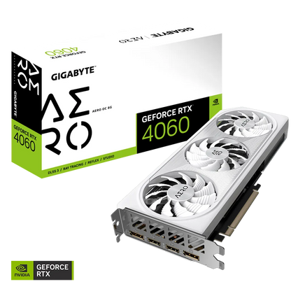 Gigabyte GeForce RTX 4060 AERO OC  8GB GDDR6 128-Bit PCIe 4.0 Desktop Graphics Card