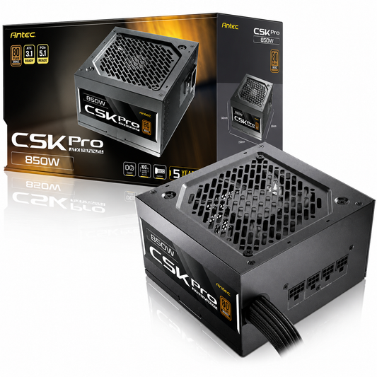Antec CSK 850W Pro PCle5.1 Gen5 80 Plus Bronze Semi-Modular Power Supply