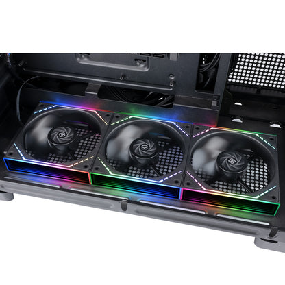 Thermalright TL-M12QR 120mm Reverse Case Fans, 1500RPM, 47.6CFM, 3-Pack | Reverse Airflow, Daisy Chain PWM/ARGB, Infinity Mirror Lighting