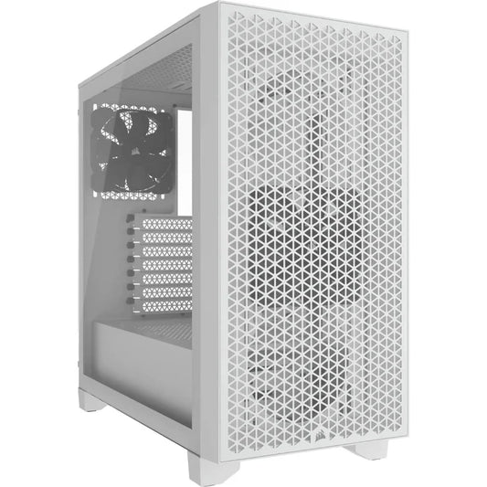 Corsair 3000D AIRFLOW Clear Tempered Glass White Steel ATX Mid Tower Desktop Chassis