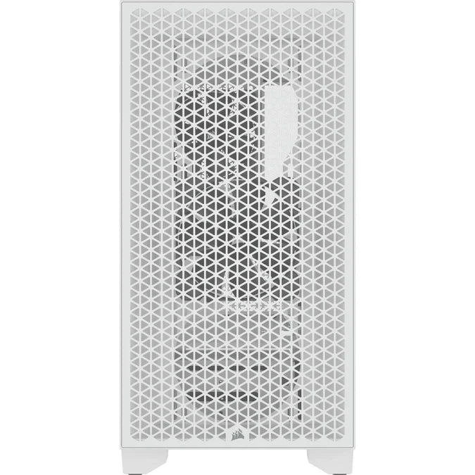 Corsair 3000D AIRFLOW Clear Tempered Glass White Steel ATX Mid Tower Desktop Chassis