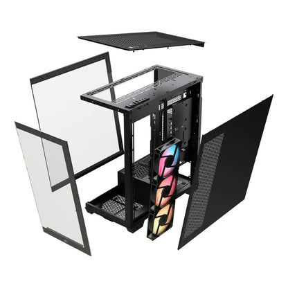 Corsair 3500X RS-R ARGB Tempered Glass Black Steel E-ATX Mid-Tower Desktop Chassis
