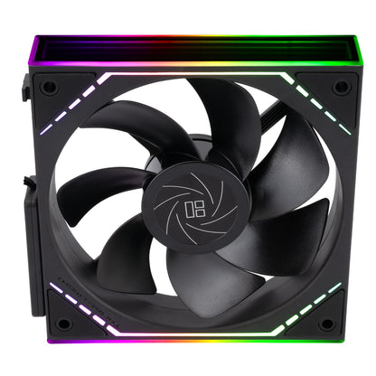 Thermalright TL-M12QR 120mm Reverse Case Fans, 1500RPM, 47.6CFM, 3-Pack | Reverse Airflow, Daisy Chain PWM/ARGB, Infinity Mirror Lighting