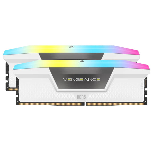 Corsair Vengeance RGB 32GB (2x16GB) DDR5-6000 CL36 1.40V XMP EXPO White Desktop Memory