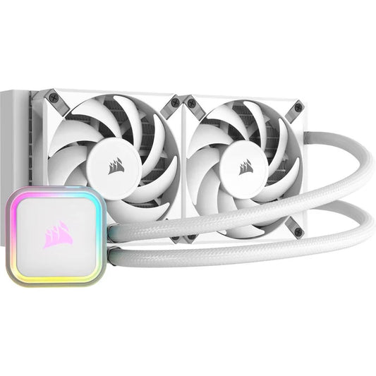 Corsair iCUE H100i RGB ELITE 240mm All-in-One CPU Liquid Cooler White CW-9060078-WW