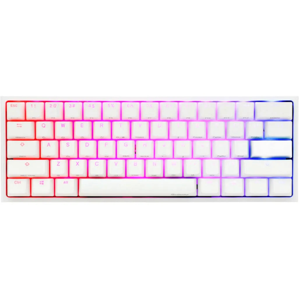 Ducky One 2 Pro Mini 60% Cherry MX Speed Silver Linear Mechanical Wired White Gaming Keyboard