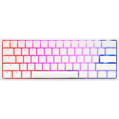 Ducky One 2 Pro Mini 60% Cherry MX Speed Silver Linear Mechanical Wired White Gaming Keyboard