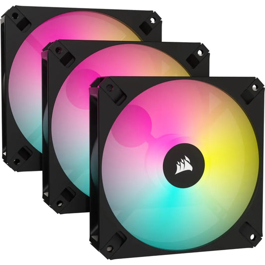 Corsair iCUE AR120 ARGB 120mm PWM 1850 RPM Black Case Fan - 3-Pack