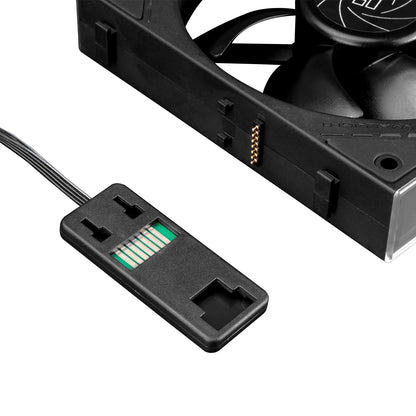 Thermalright TL-M12Q X3 Chassis Fan 120mm Silent,Wireless Splicing,Building Block Fan,PWM Function CPU,Infinity Mirror ARGB Lighting Effect,New Power chip Module simplifies Wiring Management