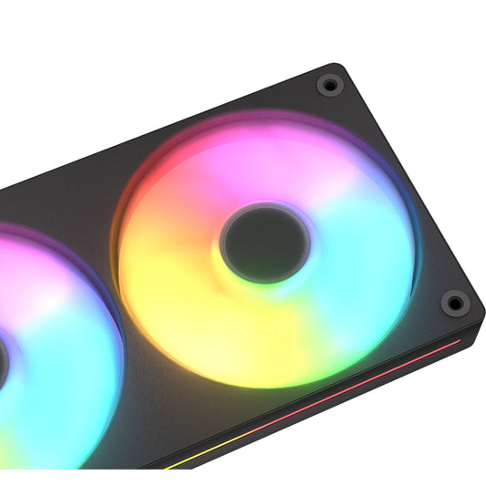 Cougar Unity 240 RB ARGB 240mm Reverse Blade Fan Set (120mm x2) - Black