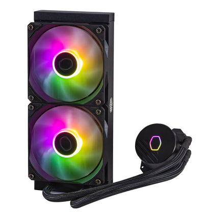 Cooler Master MasterLiquid 240L Core ARGB AIO 240mm Black Liquid CPU Cooler