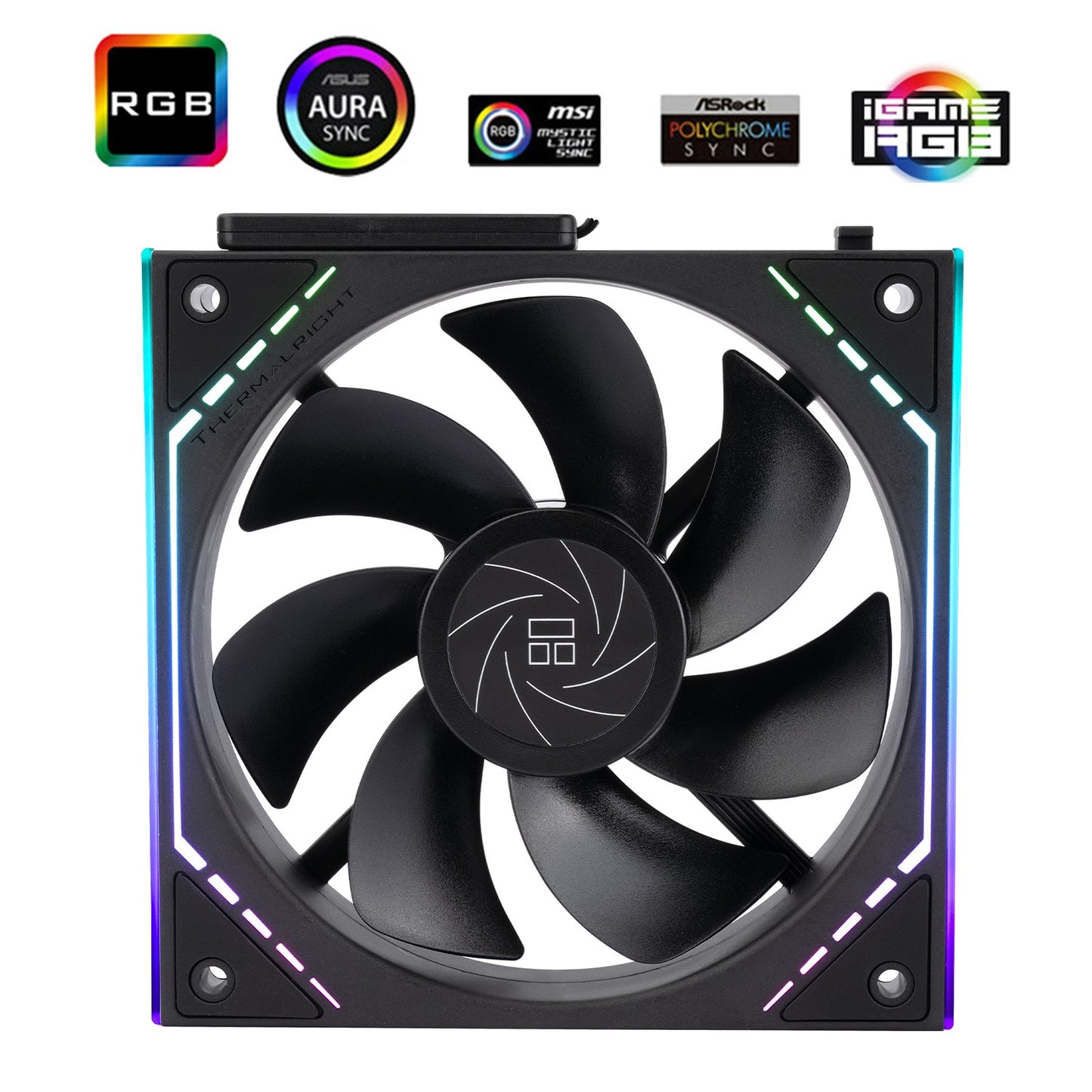 Thermalright TL-M12QR 120mm Reverse Case Fans, 1500RPM, 47.6CFM, 3-Pack | Reverse Airflow, Daisy Chain PWM/ARGB, Infinity Mirror Lighting