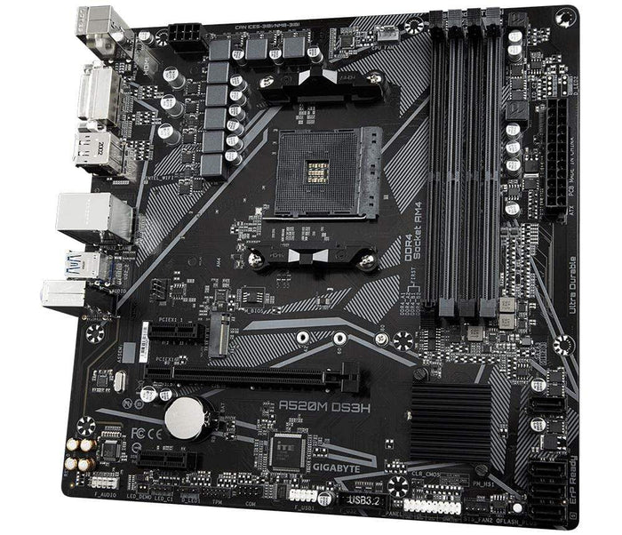 Gigabyte A520M DS3H AC AMD A520 Socket AM4 Micro-ATX Desktop Motherboard