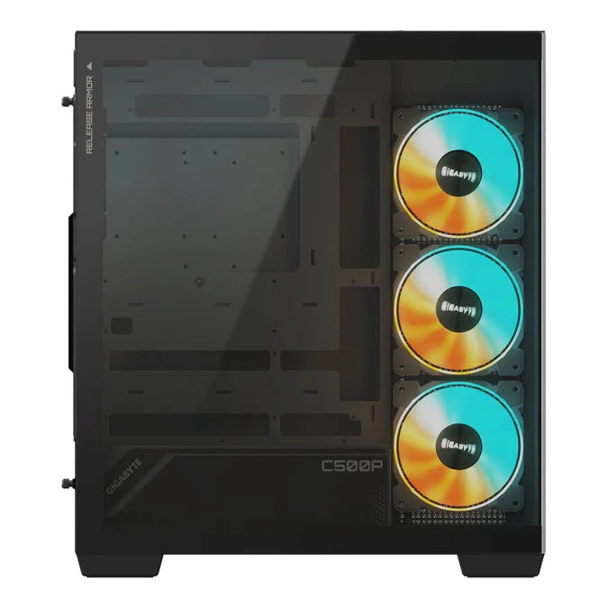 Gigabyte C500 Panoramic Stealth ATX Midi Tower PC Case Black GB-C500P ST