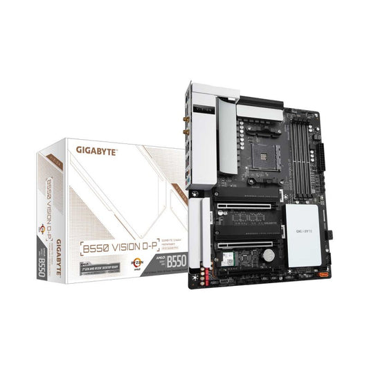 Gigabyte B550 VISION D-P AMD B550 Socket AM4 ATX Desktop Motherboard