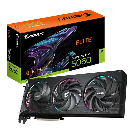 Gigabyte GeForce RTX 5060 AORUS ELITE 8GB GDDR7 128-bit PCIe 5.0 Desktop Graphics Card