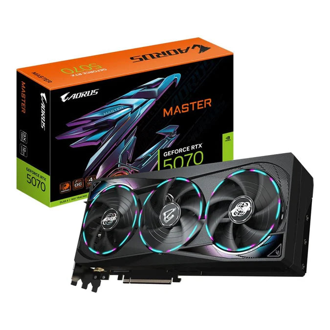 Gigabyte GeForce RTX 5070 AORUS MASTER 12GB GDDR7 192-bit PCIe 5.0 Desktop Graphics Card