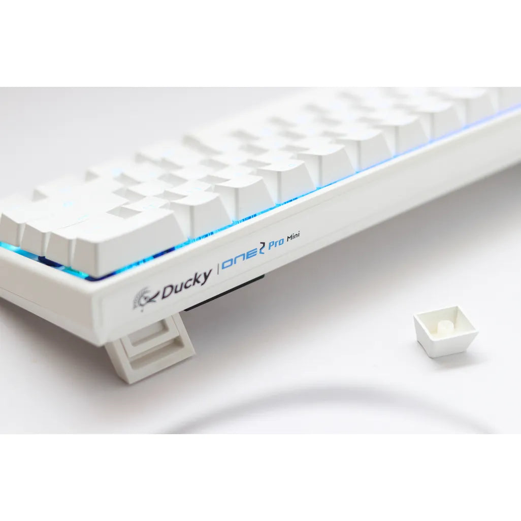 Ducky One 2 Pro Mini 60% Cherry MX Brown Tactile Mechanical Wired White Gaming Keyboard