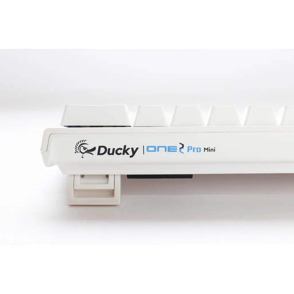 Ducky One 2 Pro Mini 60 Cherry MX Blue Clicky Mechanical Wired Gaming Keyboard - White
