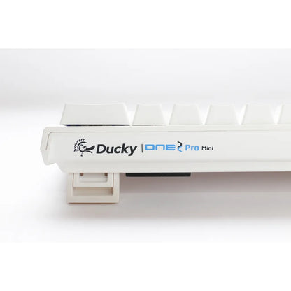 Ducky One 2 Pro Mini 60 Cherry MX Blue Clicky Mechanical Wired Gaming Keyboard - White
