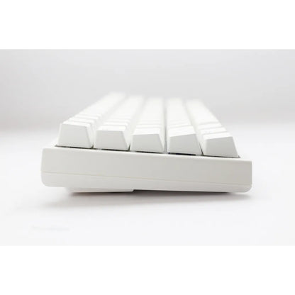 Ducky One 2 Pro Mini 60 Cherry MX Blue Clicky Mechanical Wired Gaming Keyboard - White
