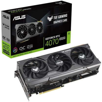 ASUS GeForce RTX 4070 SUPER TUF OC Edition GAMING 12GB GDDR6X 192-bit PCIe 4.0 Desktop Graphics Card