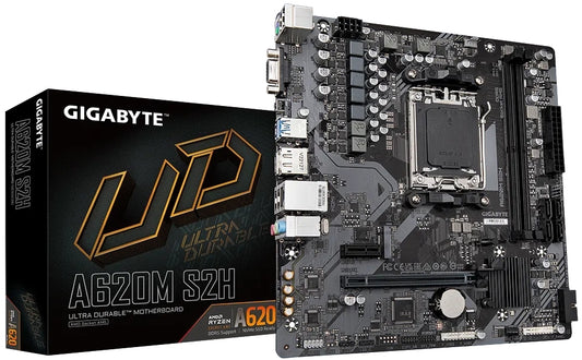 Gigabyte A620M S2H AMD A620 Ryzen Socket AM5 Micro-ATX Desktop Motherboard