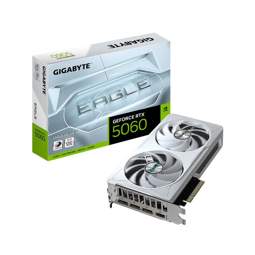 Gigabyte GeForce RTX 5060 EAGLE OC ICE 8GD 8GB GDDR7 128-bit PCIe 5.0 Desktop Graphics Card