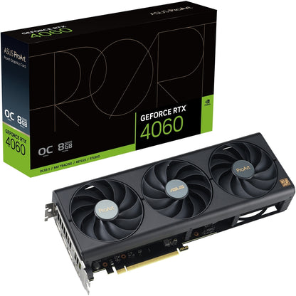 ASUS GeForce RTX 4060 ProArt OC 8GB GDDR6 128-bit PCIe 4.0 Desktop Graphics Card