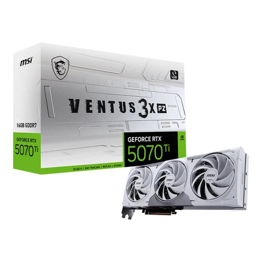 MSI GeForce RTX 5070 Ti 16G VENTUS 3X OC 16GB GDDR7 256-bit PCIe 5.0 Desktop Graphics Card