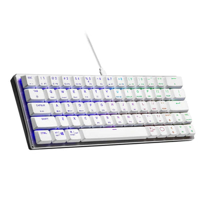 Cooler Master RGB TTC Red Low Profile Mechanical Silver White Wired Gaming Keyboard