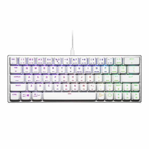 Cooler Master RGB TTC Red Low Profile Mechanical Silver White Wired Gaming Keyboard